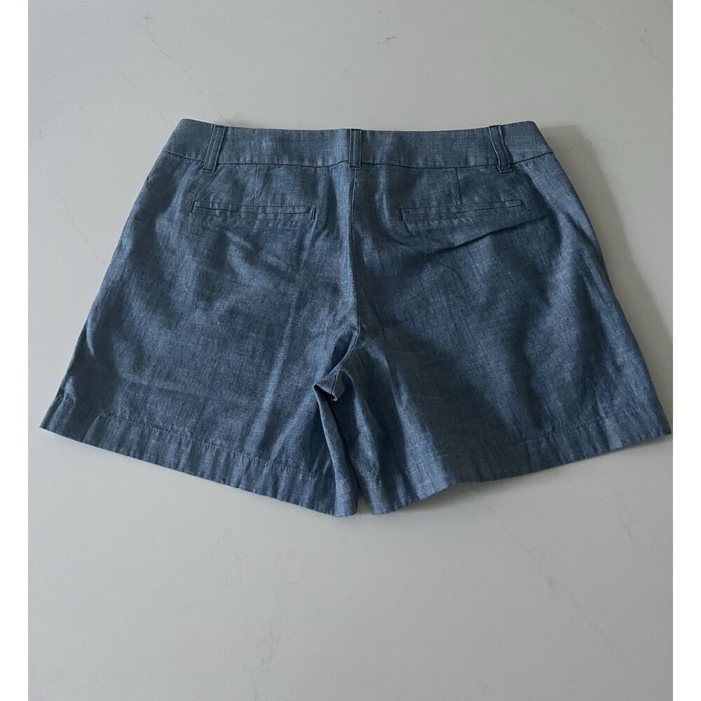 J.CREW NWT 100% Cotton Women's 5" Classic Blue Chambray Short Size 6 - Picture 2 of 6